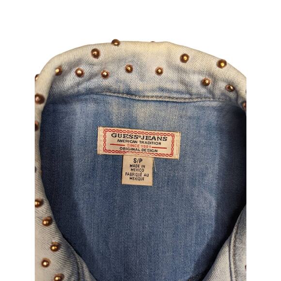 Vintage Guess denim vest size S - Picture 4 of 5